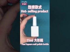 15 मिलीलीटर खाली नेल पॉलिश बोतल जेल पॉलिश सफेद ब्रश के साथ खाली नेल पॉलिश बोतल