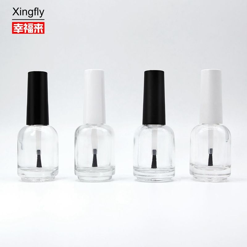 15ml गोल नेल पॉलिश बोतल यूवी जेल नेल पॉलिश बोतल कैप और ब्रश के साथ