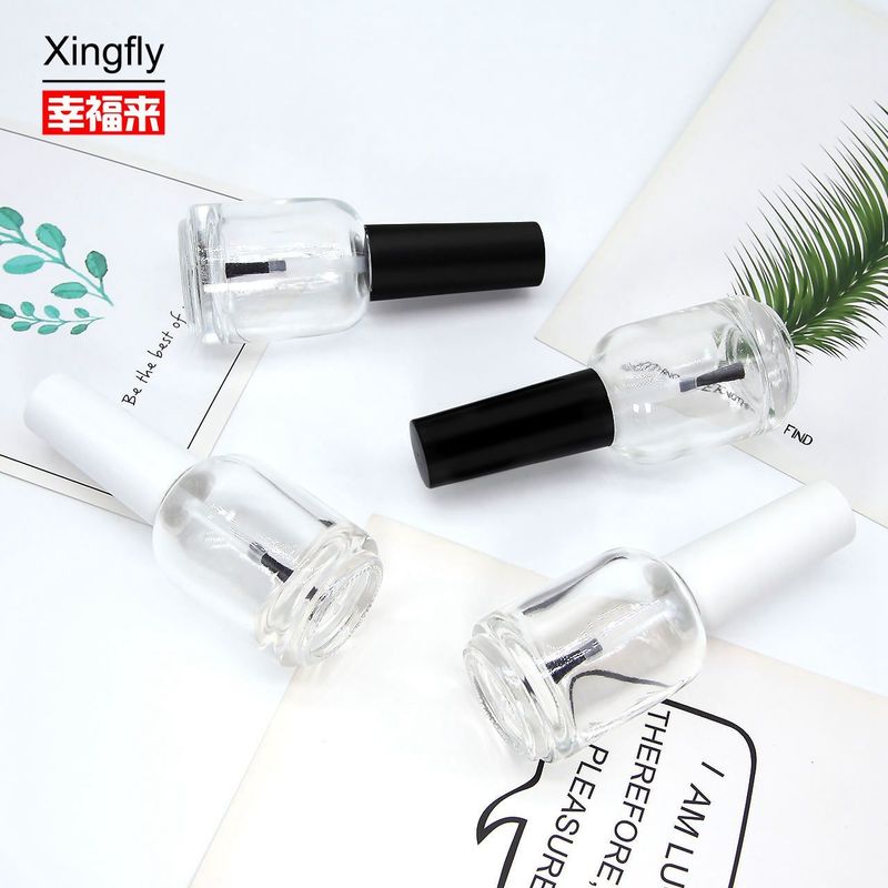 15ml गोल नेल पॉलिश बोतल यूवी जेल नेल पॉलिश बोतल कैप और ब्रश के साथ