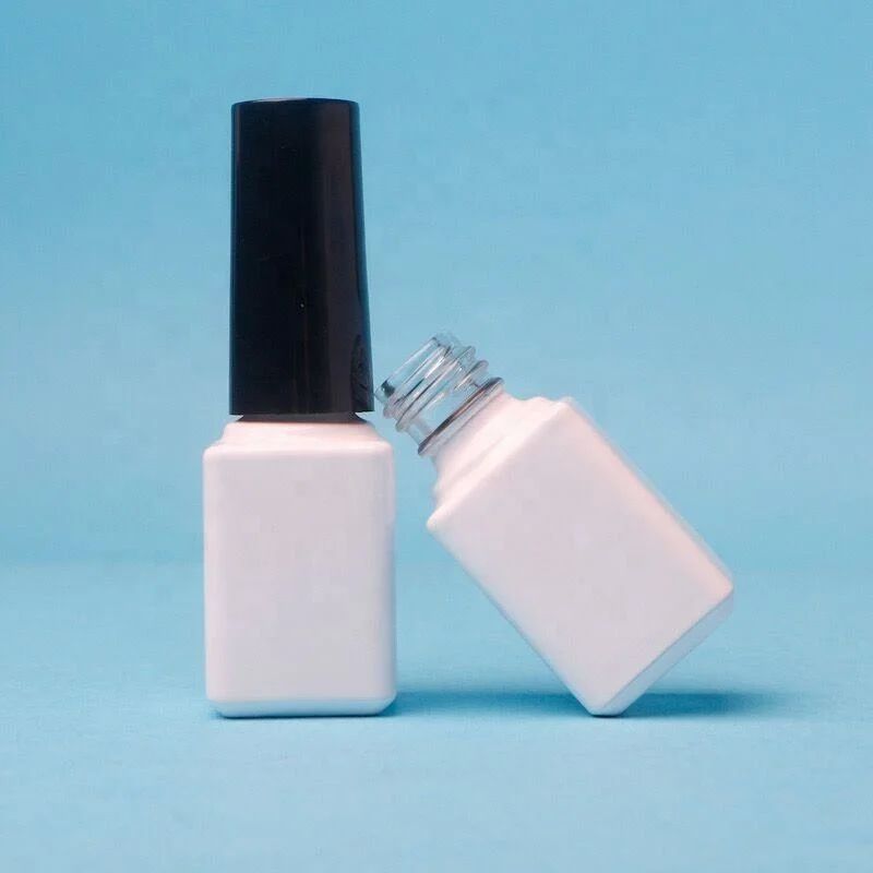 6ml खाली ग्लास नेल पॉलिश बोतलें कंटेनर पारदर्शी रंग
