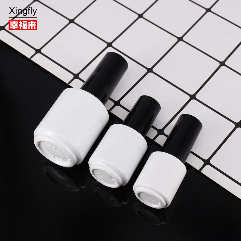5ml नेल पॉलिश बोतलें कस्टम खाली गोल ग्लास जेल रंग जेल पॉलिश