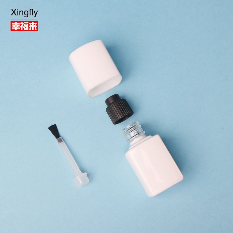 5ml नेल पॉलिश बोतल खाली पारदर्शी ग्लास नेल पॉलिश बोतल ब्रश और टोपी के साथ