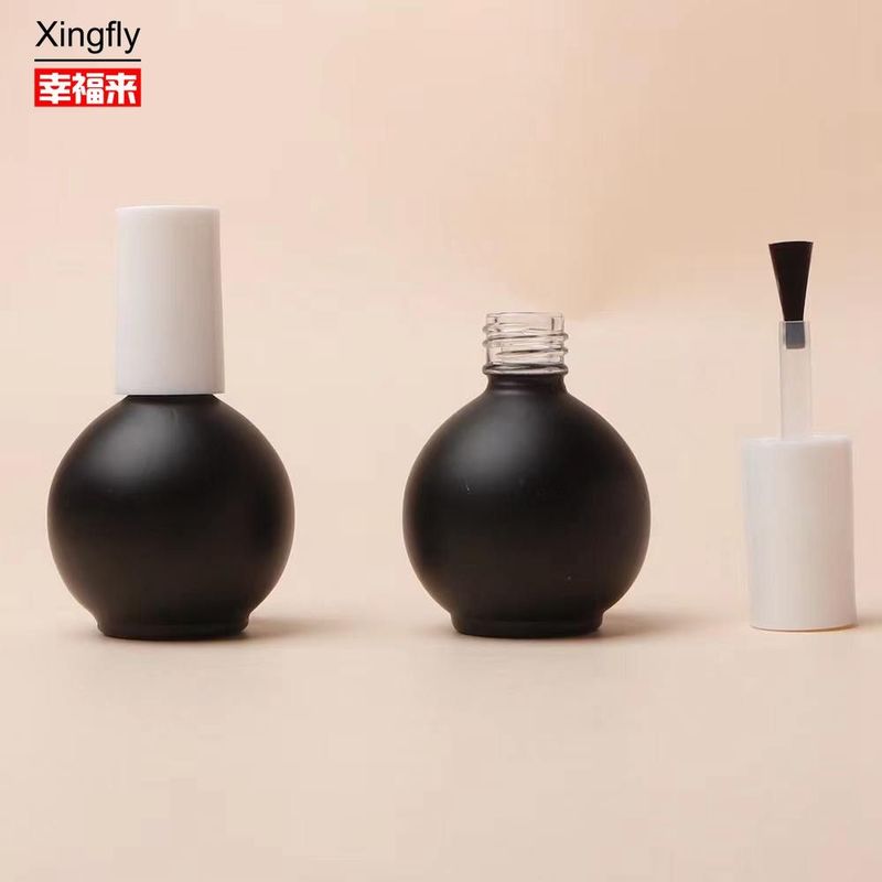 चिकनी सतह 5ml नेल पॉलिश बोतल बहुरंगी ग्लास बेस सामग्री