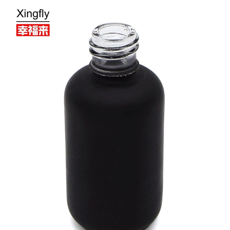 9ml गोल खाली ग्लास यूवी जेल नेल पॉलिश बोतल ब्रश कैप के साथ मैट ब्लैक