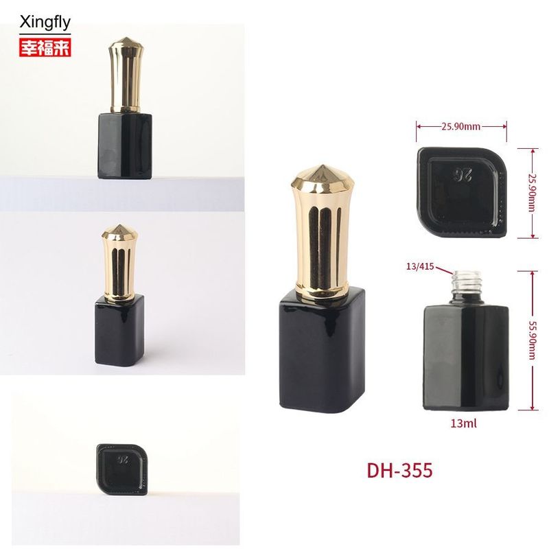 13ml जेल पॉलिश स्क्वायर बोतल यूवी जेल पॉलिश बोतल बड़े पारदर्शी नेल पॉलिश बोतल