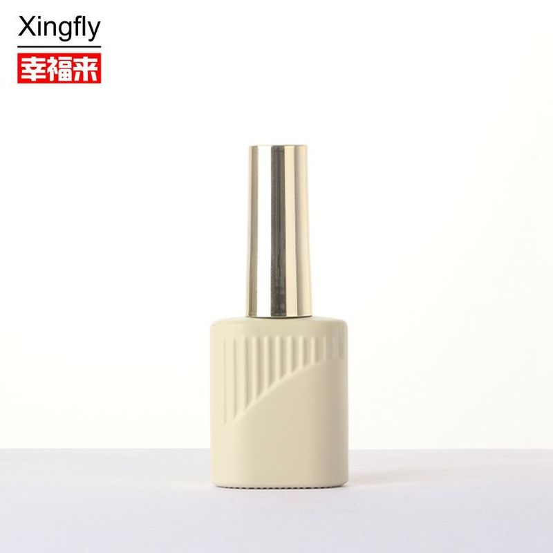 10ml नेल जेल पॉलिश ग्लास बोतल कस्टम रंग डिजाइन ब्रश कैप के साथ खाली बोतल