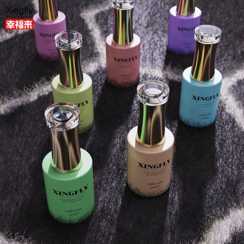 15ml नेल पॉलिश बोतल गोल नेल पॉलिश खाली यूवी जेल कॉस्मेटिक पैकेजिंग नेल पॉलिश बोतल