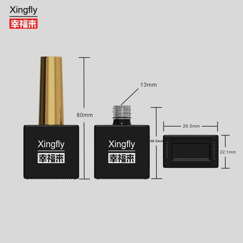 15ml नेल पॉलिश की बोतल स्पष्ट खाली अद्वितीय नेल लैंश नेल पॉलिश के लिए ग्लास की बोतल