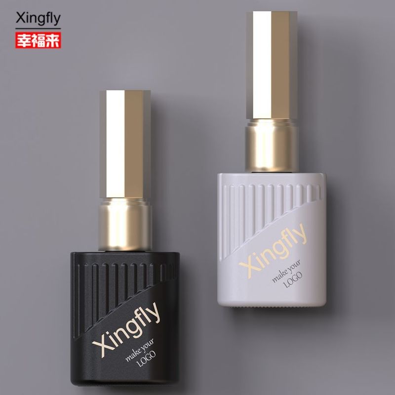 10ml नेल पॉलिश बोतल कस्टम मुद्रित यूवी जेल नेल पॉलिश बोतलें ब्रश टोपी के साथ