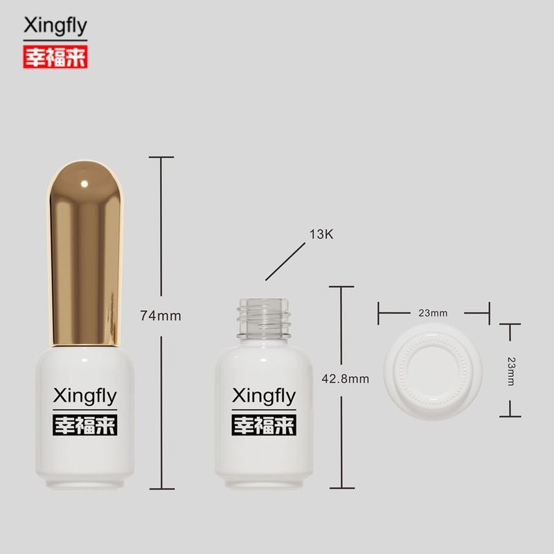6ml नेल पॉलिश बोतल कॉस्मेटिक पैकेजिंग यूवी जेल पॉलिश ग्लास बोतल कॉम्पैक्ट आकार