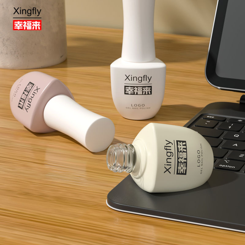 8ml नेल पॉलिश बोतलें यूवी खाली ग्लास नेल जेल बोतलें ब्रश कैप के साथ