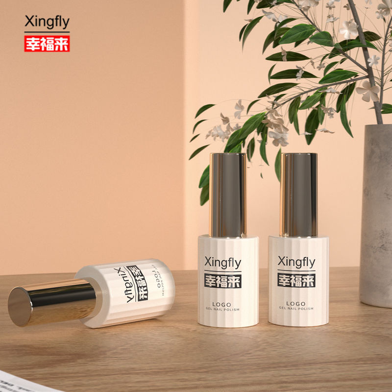 12ml नेल पॉलिश बोतल यूवी खाली ग्लास जेल कैप ब्रश के साथ नेल पॉलिश बोतलें