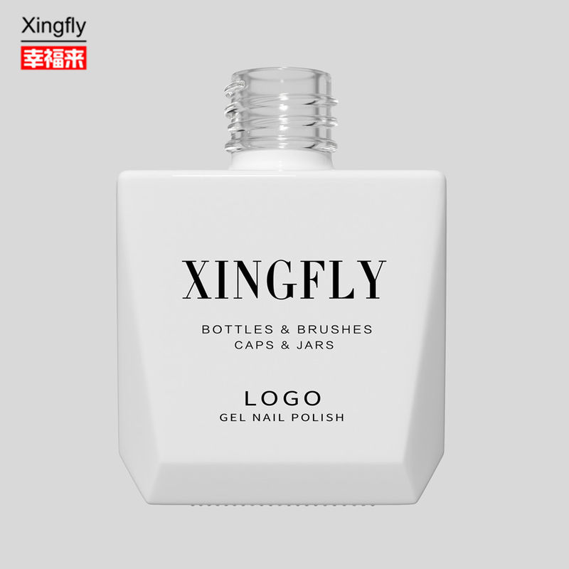 12ml नेल जेल पॉलिश बोतल अनुकूलित लोगो ब्रश टोपी के साथ खाली नेल पॉलिश बोतलें