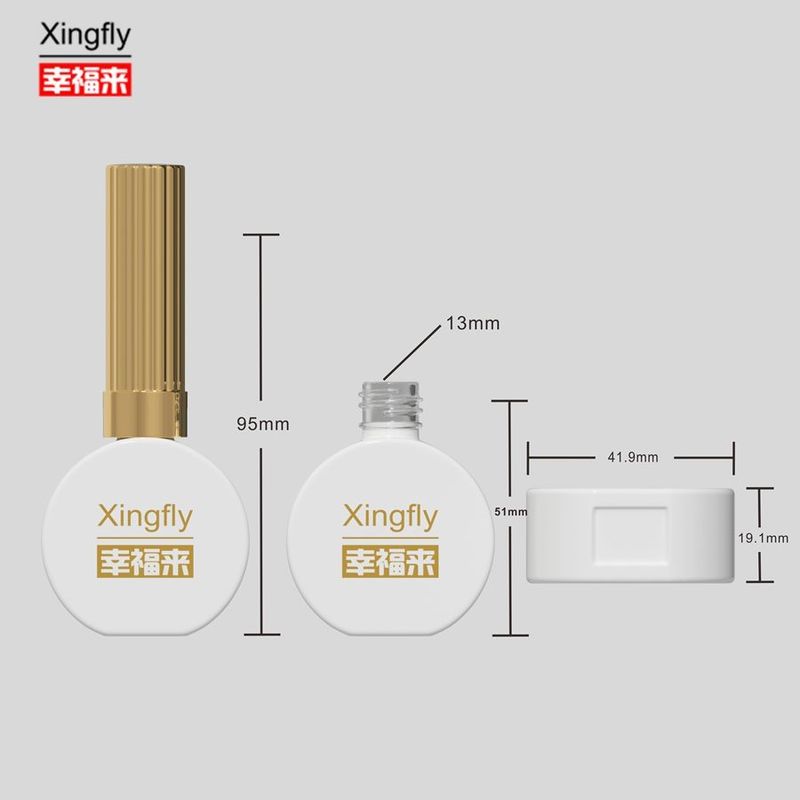 15ml नेल पॉलिश बोतल गोल सफेद कोटिंग यूवी जेल नेल पॉलिश नेल पॉलिश के लिए ग्लास बोतल