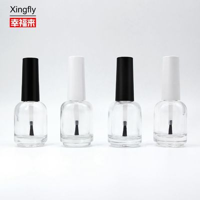 15ml गोल नेल पॉलिश बोतल यूवी जेल नेल पॉलिश बोतल कैप और ब्रश के साथ