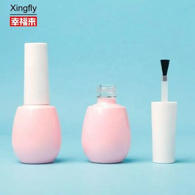 15ml खाली नेल जेल पॉलिश बोतलें कस्टम कॉस्मेटिक ग्लास बोतल ब्रश के साथ