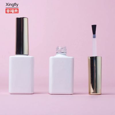 गोल 15ml जेल नेल पॉलिश बोतलें ब्रश और टोपी के लिए अनुकूलित लोगो