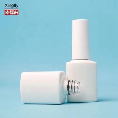 8ml नेल पॉलिश ग्लास फ्लास्क स्क्वायर विथ ब्रश खाली जेल यूवी नेल पॉलिश फ्लास्क