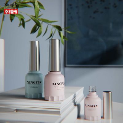 12ml नेल पॉलिश बोतल गोल कंटेनर यूवी जेल नेल लेक ग्लास बोतल