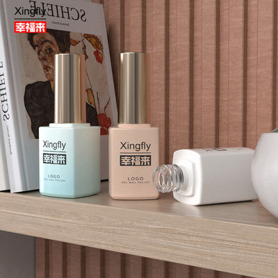 16ml जेल पॉलिश स्क्वायर बोतल जेल नेल पॉलिश यूवी ग्लास बोतल ब्रश कैप के साथ
