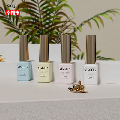 5ml नेल पॉलिश बोतल खाली स्क्वायर जेल पॉलिश ग्लास बोतलें कैप ब्रश के साथ